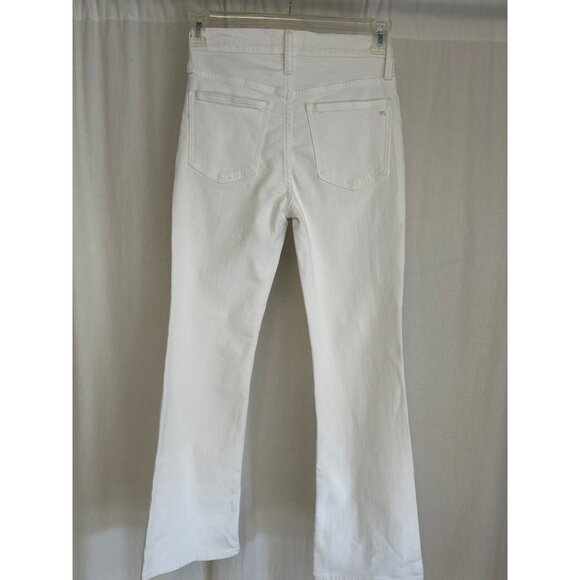 Madewell Mid Rise Kick Out Crop Jeans Pure White NI961, Size 25 - Picture 4 of 7